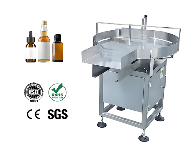 Quiet automatic bottle feeding system 40-80 units/min for glass bottles