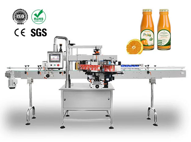 Easy-to-operate high-quality  CE-compliant stainless steel automatic self-adhesive labeling machine suitable for bottles and jars capable of labeling 60-150 bottles/jars per minute