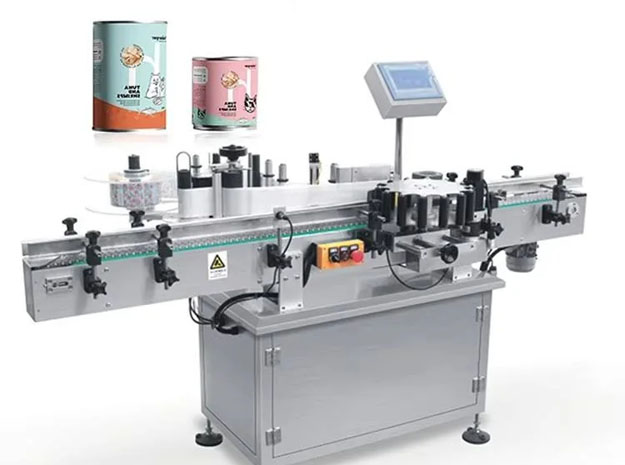 Fully automatic double-sided labeling machine for beverage bottles and flat bottles