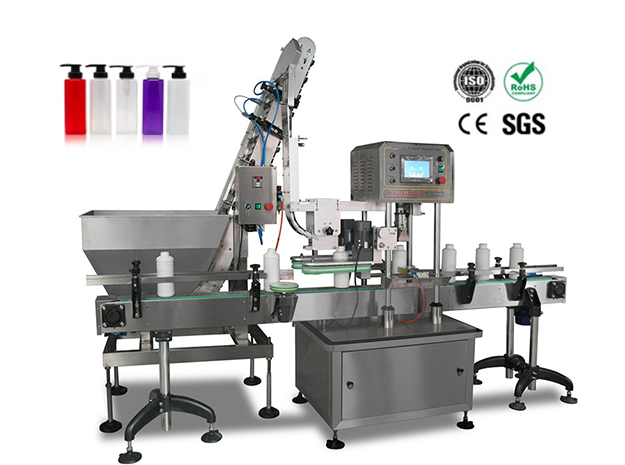 Fully automatic edible oil bottle capping machine equipped with automatic capping machine