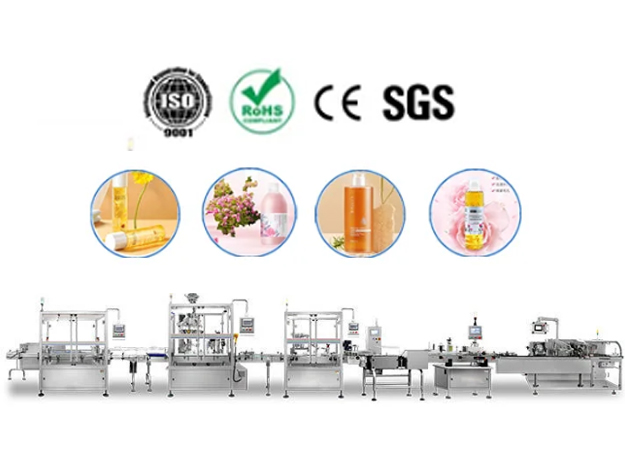 The fully automatic detergent filling production line is equipped with a Siemens control screen