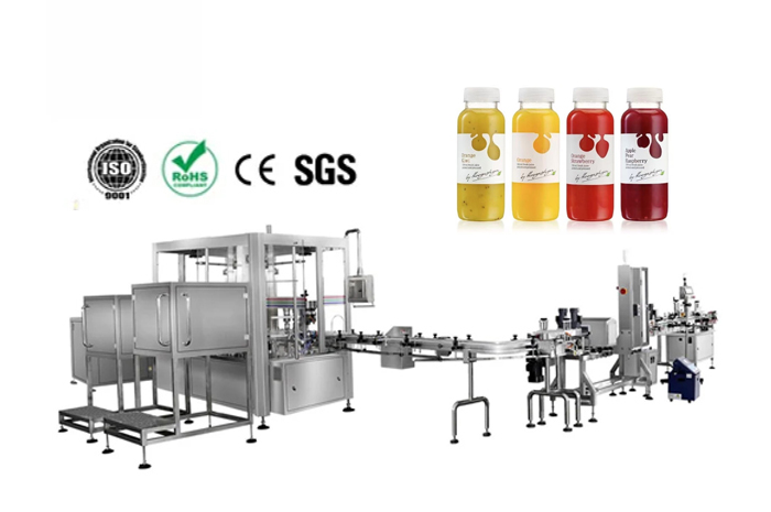 Fully automated liquid filling production line